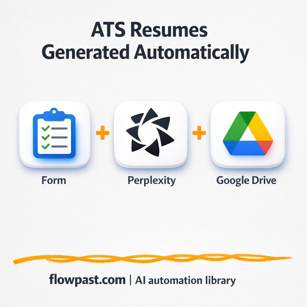 Perplexity to Google Drive, ATS-ready resumes fast - n8n workflow automation template