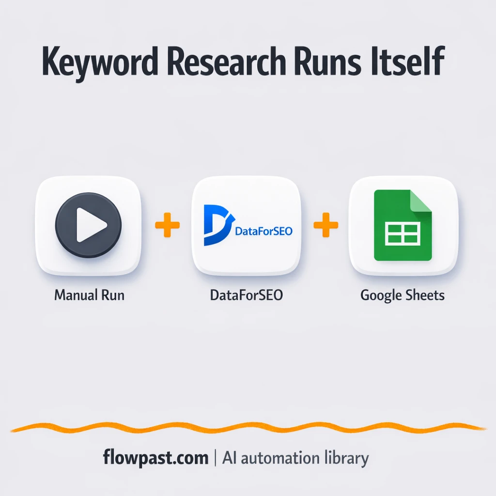 DataForSEO to Google Sheets, keyword packs ready - n8n workflow automation template