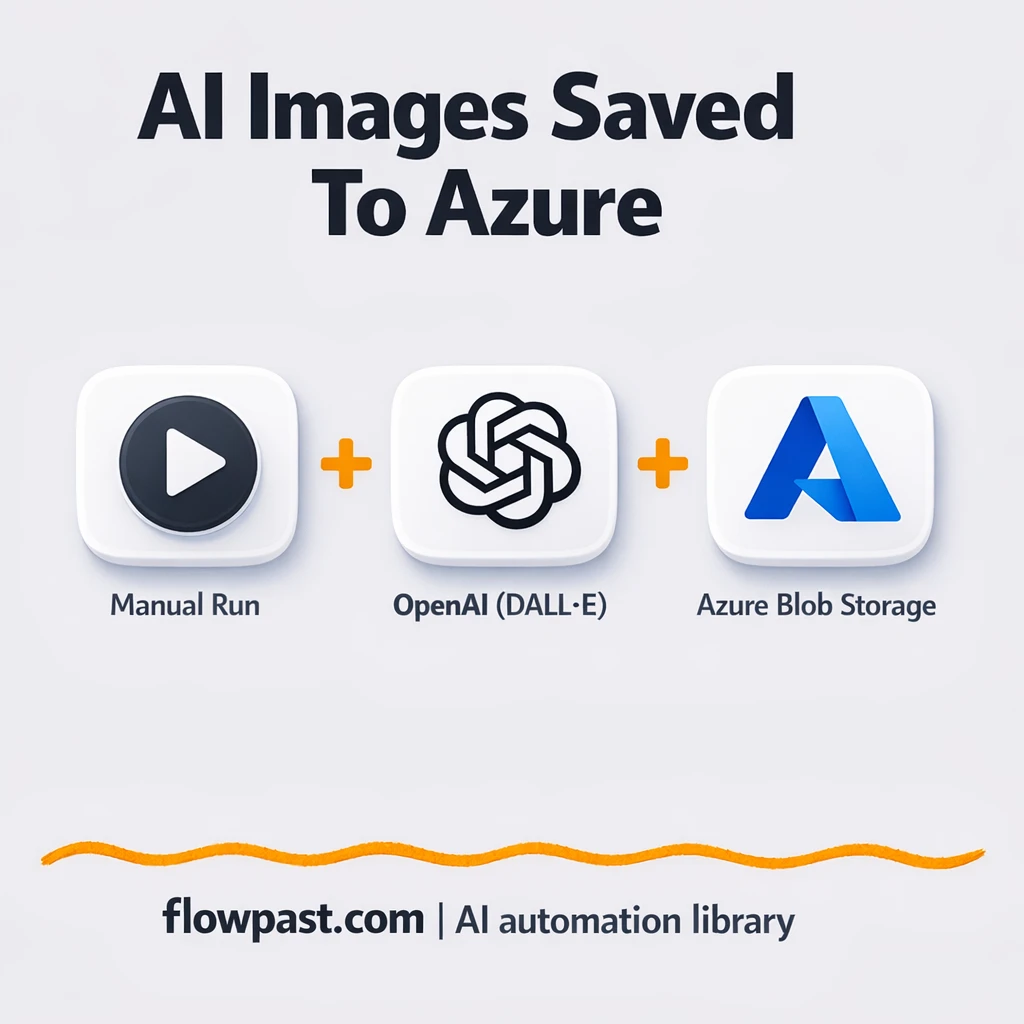OpenAI to Azure Blob Storage, assets stay organized - n8n workflow automation template
