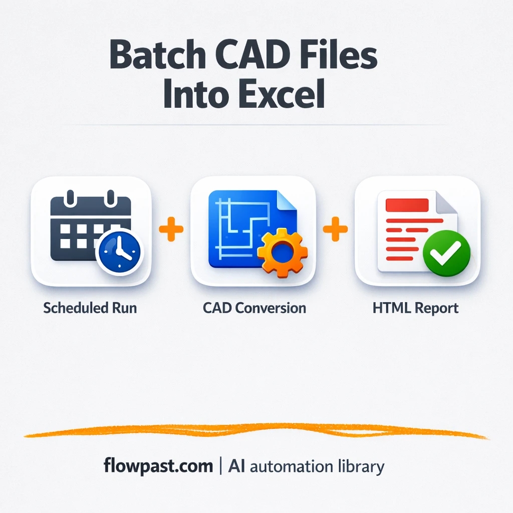 Revit to Excel, verified exports with HTML report - n8n workflow automation template