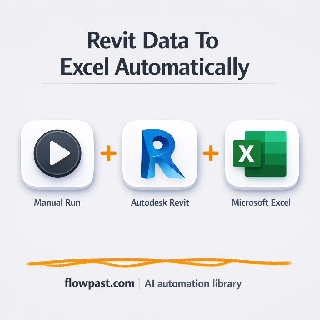 Revit to Excel, clean model data without rework - n8n workflow automation template