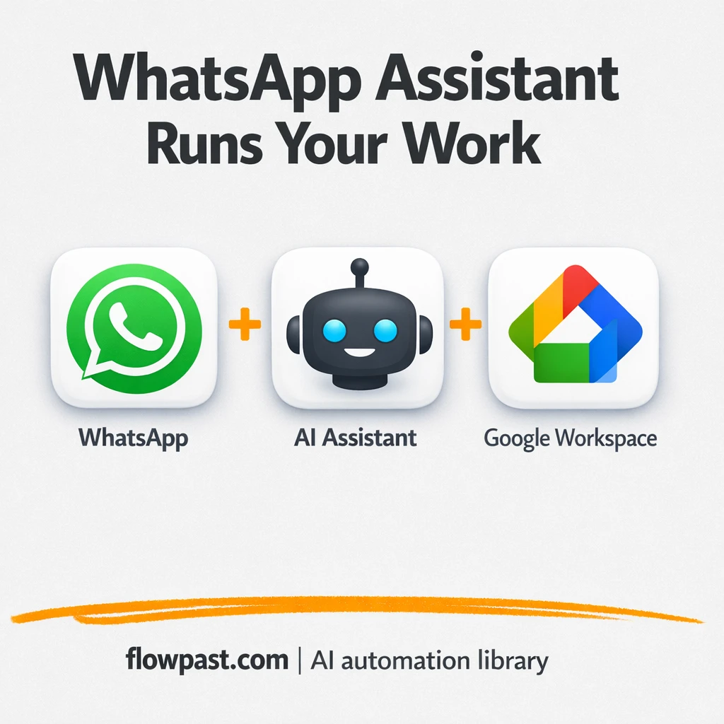 WhatsApp + Google Calendar: admin handled in chat - n8n workflow automation template