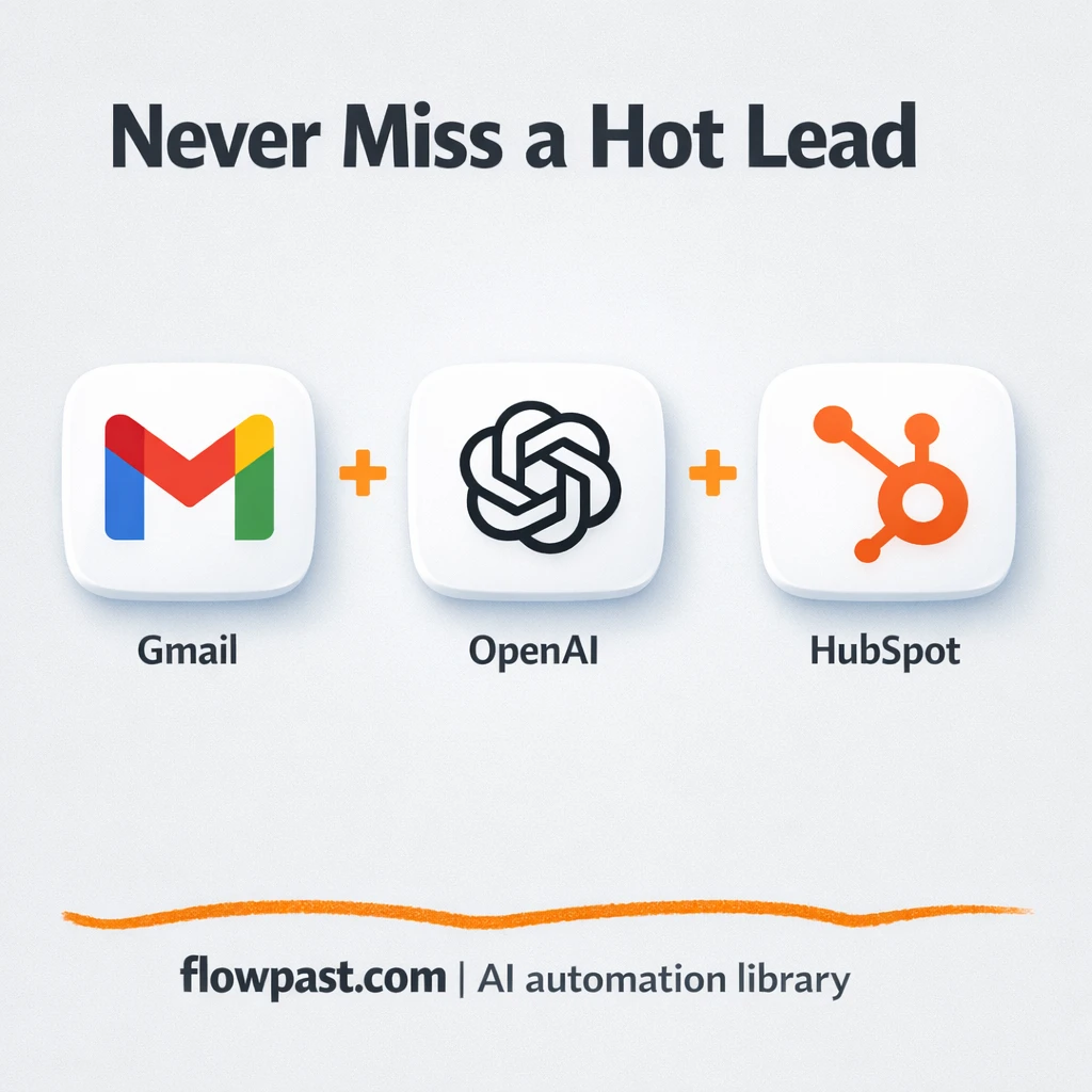 Gmail + HubSpot: qualify leads, faster follow ups - n8n workflow automation template