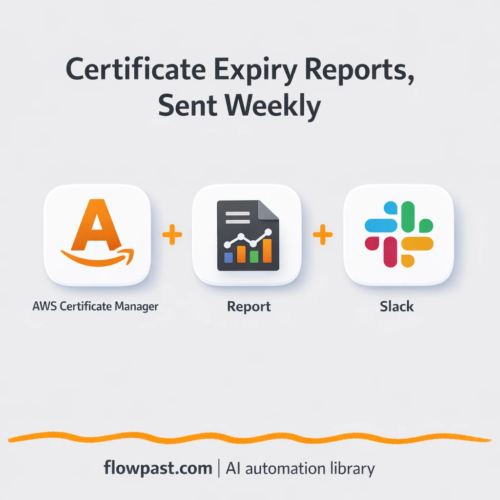 Slack + SendGrid: clear AWS ACM expiry reports - n8n workflow automation template