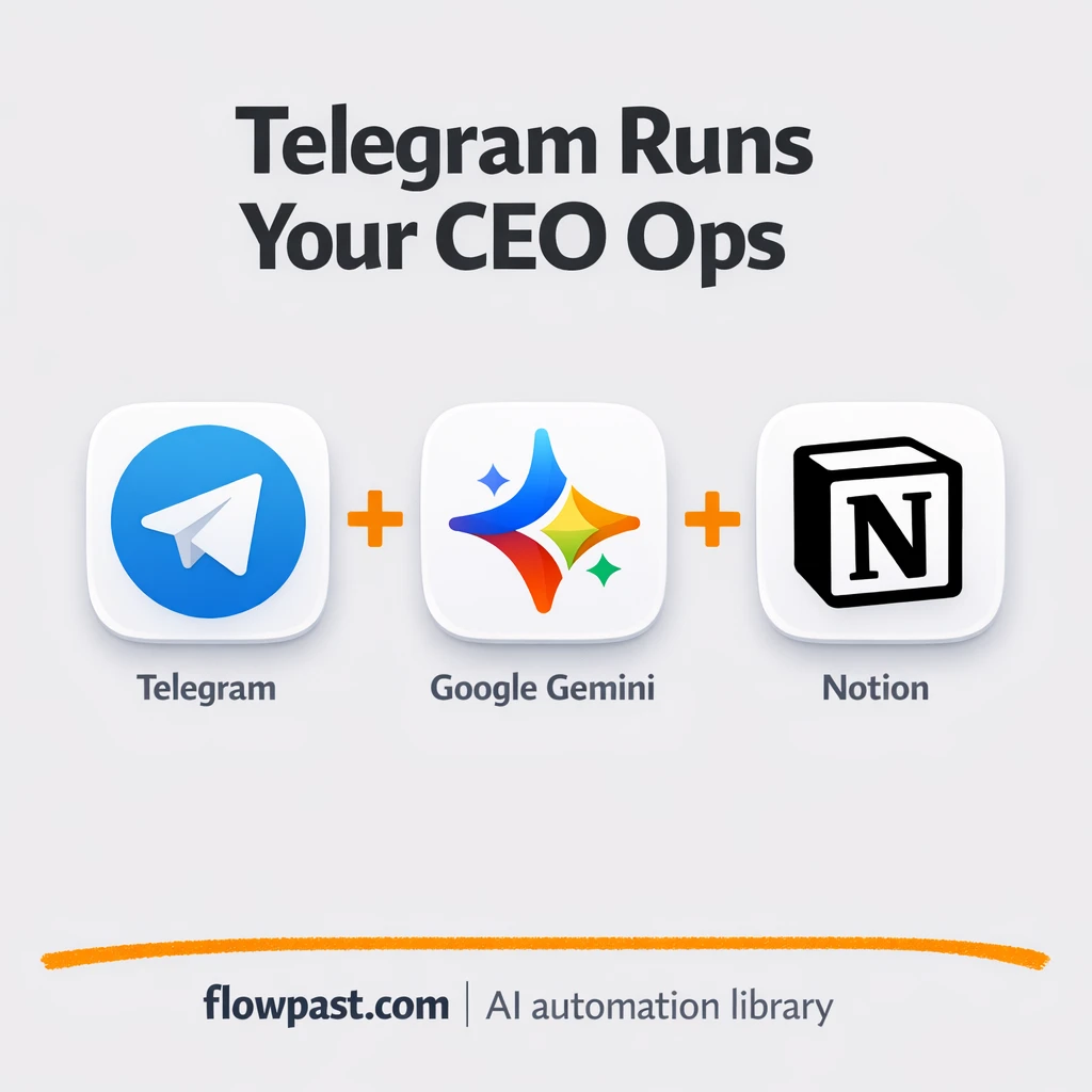 Telegram to Notion, capture tasks and follow ups fast - n8n workflow automation template