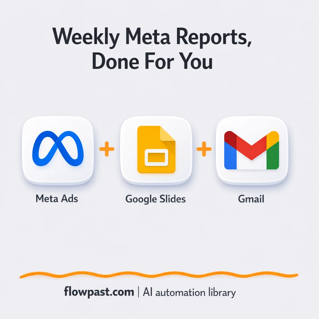 Meta Ads to Google Slides, exec reports sent via Gmail - n8n workflow automation template
