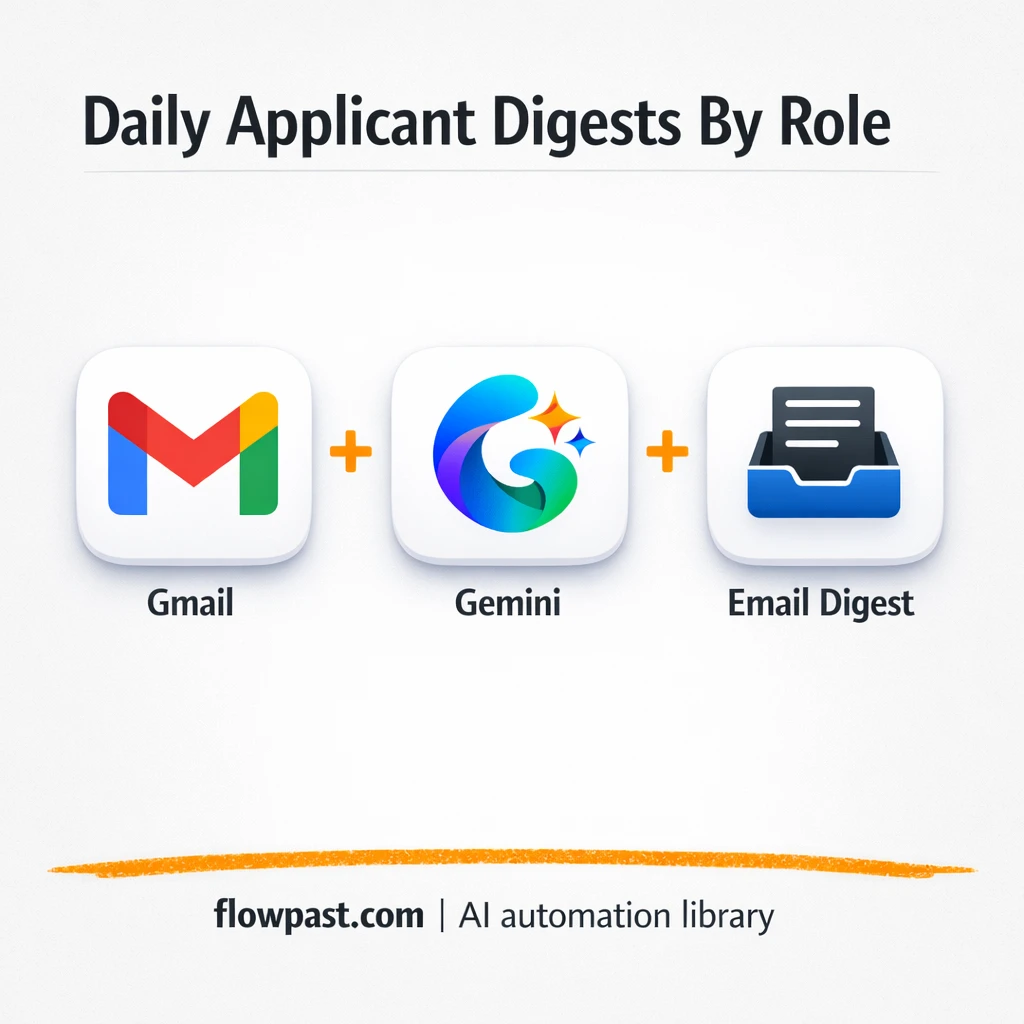 Gmail + Gemini: manager-ready applicant digests - n8n workflow automation template
