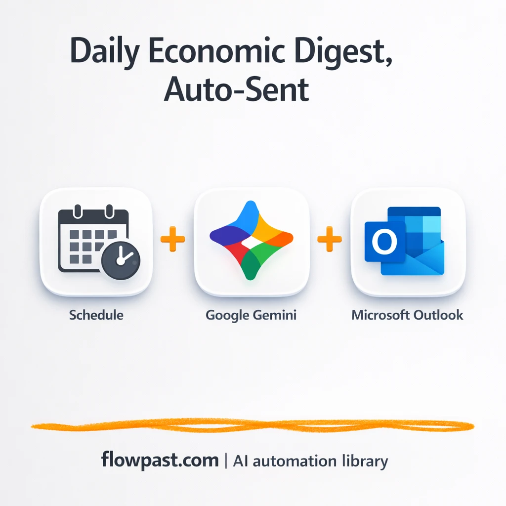 RSS to Outlook, a clean AI newsletter digest daily - n8n workflow automation template