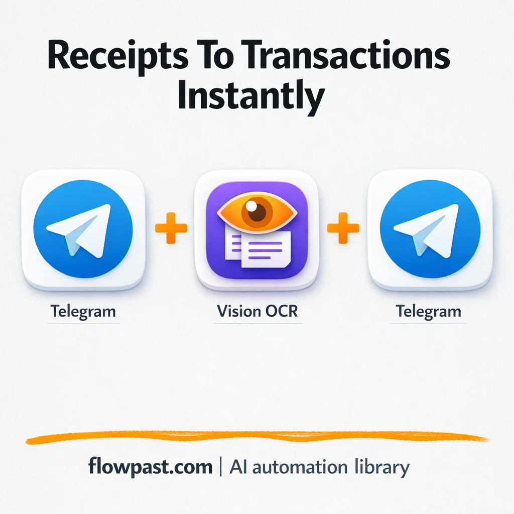 Telegram to Google Sheets, receipts logged clean - n8n workflow automation template
