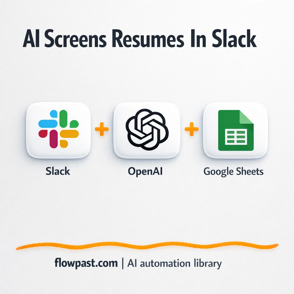 Slack + Google Sheets, consistent resume screening - n8n workflow automation template