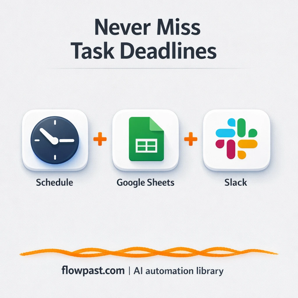Google Sheets to Slack, task reminders that stick - n8n workflow automation template