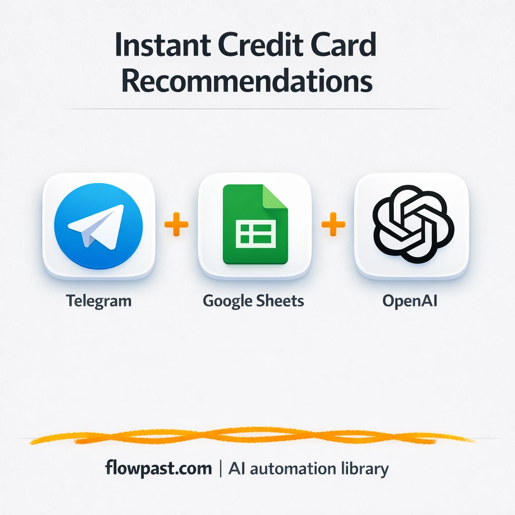 Telegram + Google Sheets, smarter card picks in chat - n8n workflow automation template