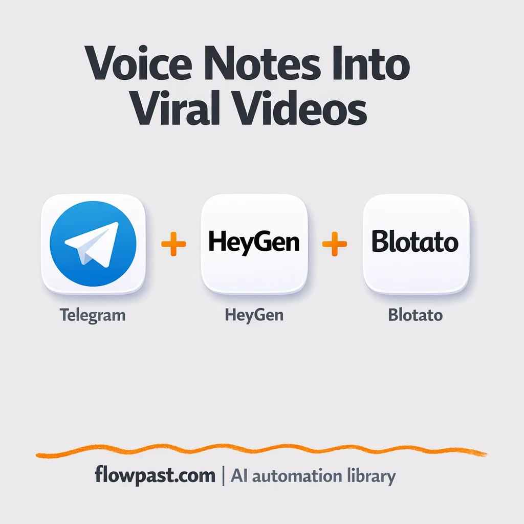 Telegram to HeyGen, voice notes become ready shorts - n8n workflow automation template