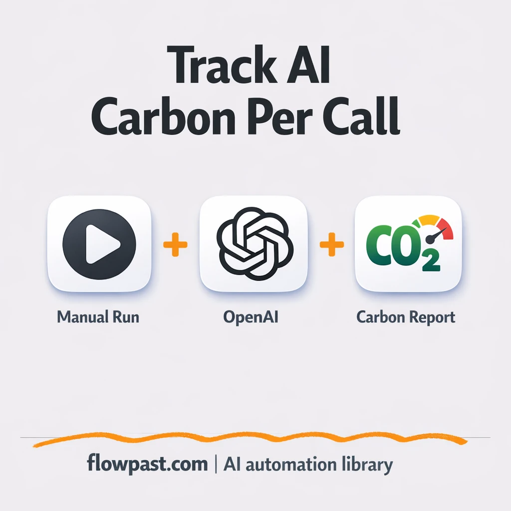OpenAI to Google Sheets, track CO2e per AI call - n8n workflow automation template