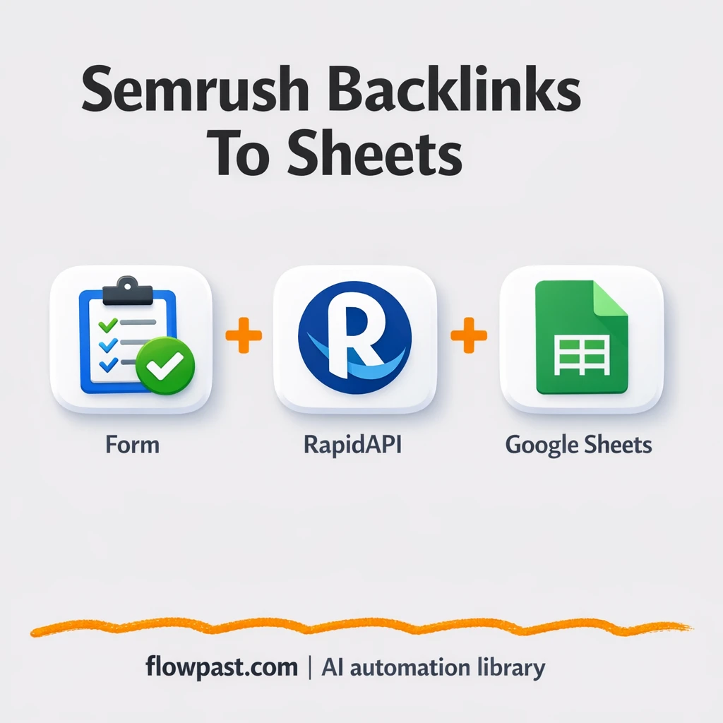 Semrush to Google Sheets, backlink reports without exports - n8n workflow automation template