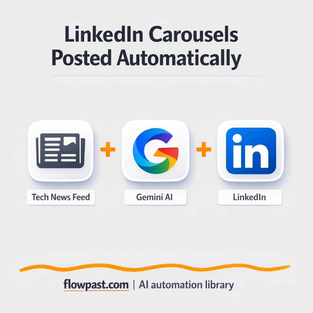 Gemini + LinkedIn: carousels published consistently - n8n workflow automation template