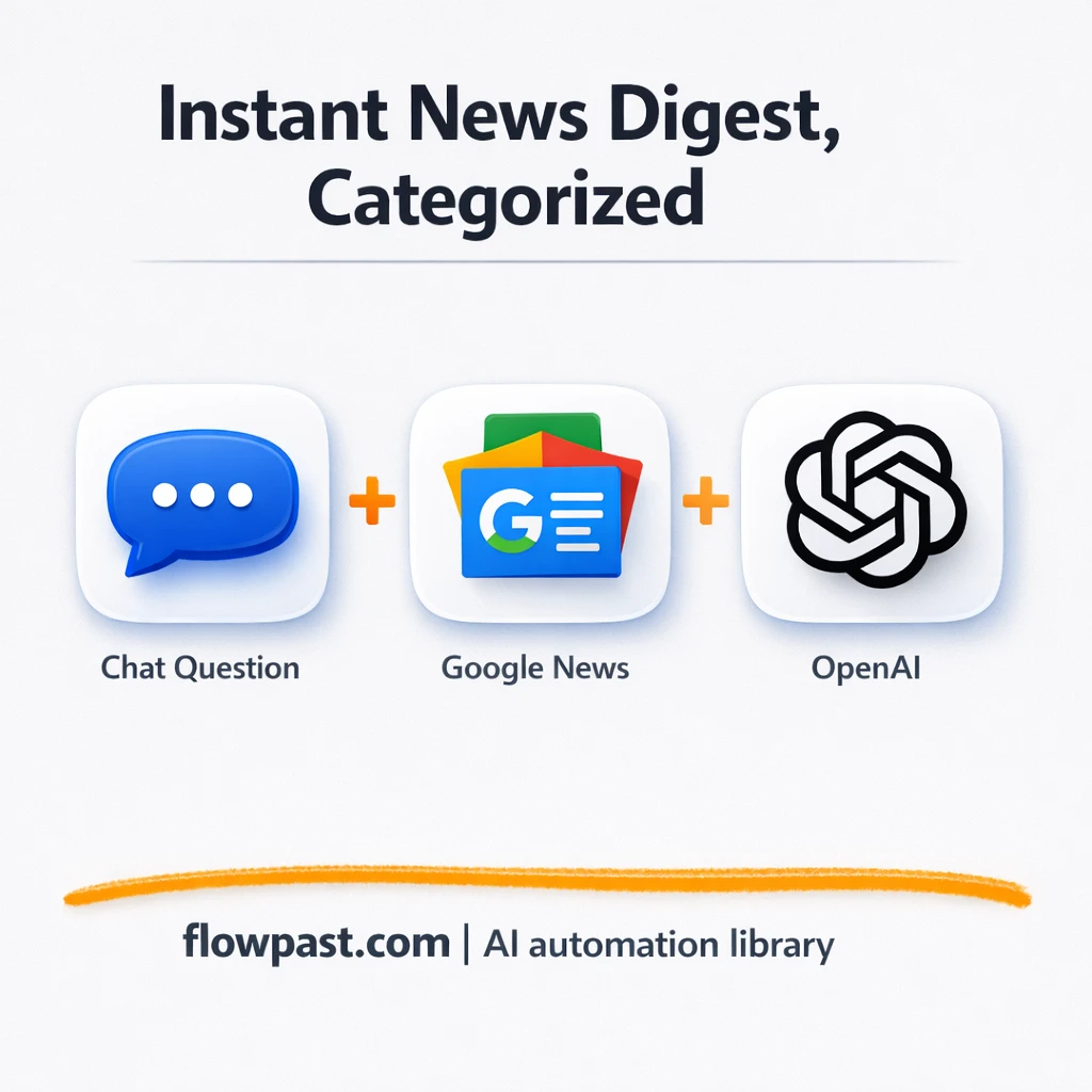 SerpApi + Slack, a clean Google News digest - n8n workflow automation template