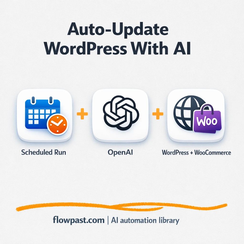WordPress + OpenAI: fresher WooCommerce pages fast - n8n workflow automation template
