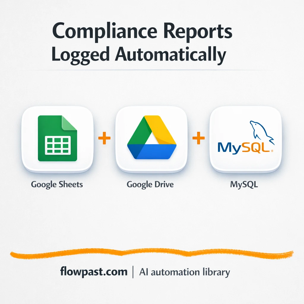 Google Sheets + Drive: audit-ready logs in MySQL - n8n workflow automation template