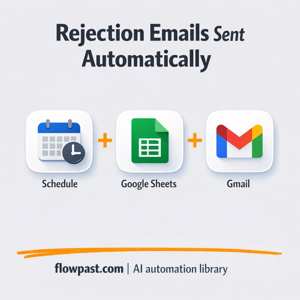 Google Sheets to Gmail, rejection emails sent clean - n8n workflow automation template