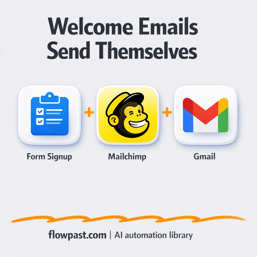 Mailchimp + Gmail: welcome emails sent for every signup - n8n workflow automation template