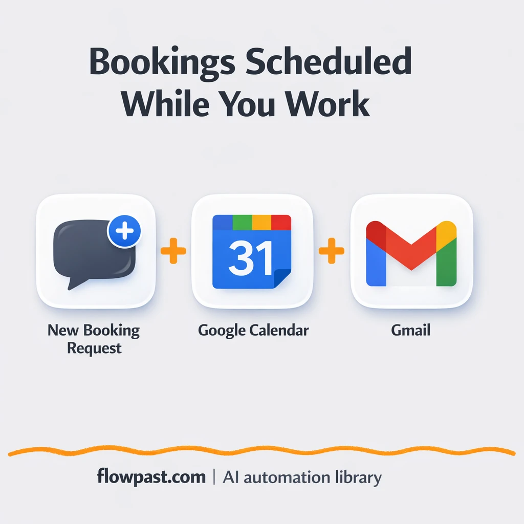 Google Calendar + Gmail, bookings confirmed for you - n8n workflow automation template