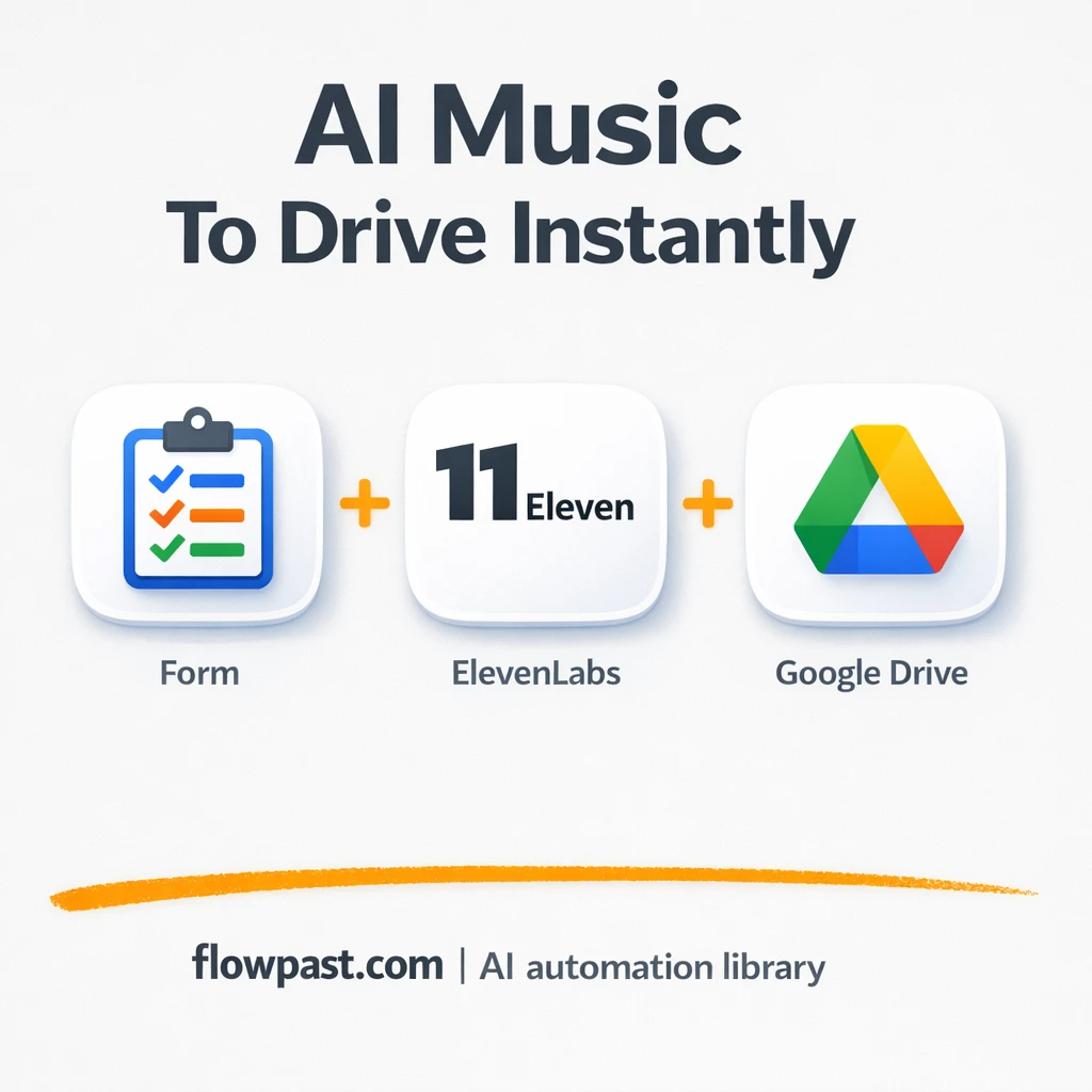 ElevenLabs to Google Drive, music ready to use - n8n workflow automation template
