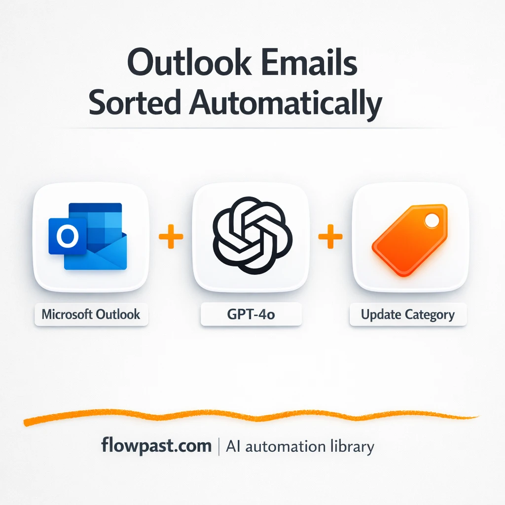 Outlook + OpenAI: emails categorized, inbox stays clear - n8n workflow automation template