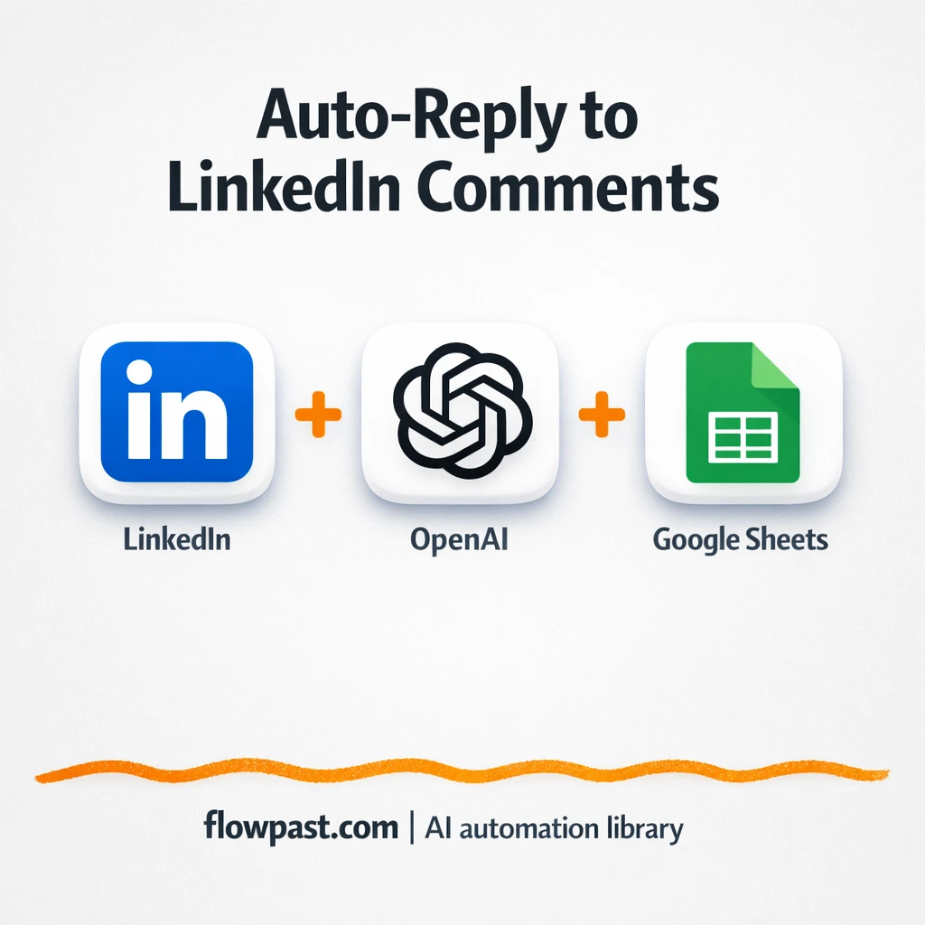 LinkedIn + Google Sheets: comments replied, logged - n8n workflow automation template