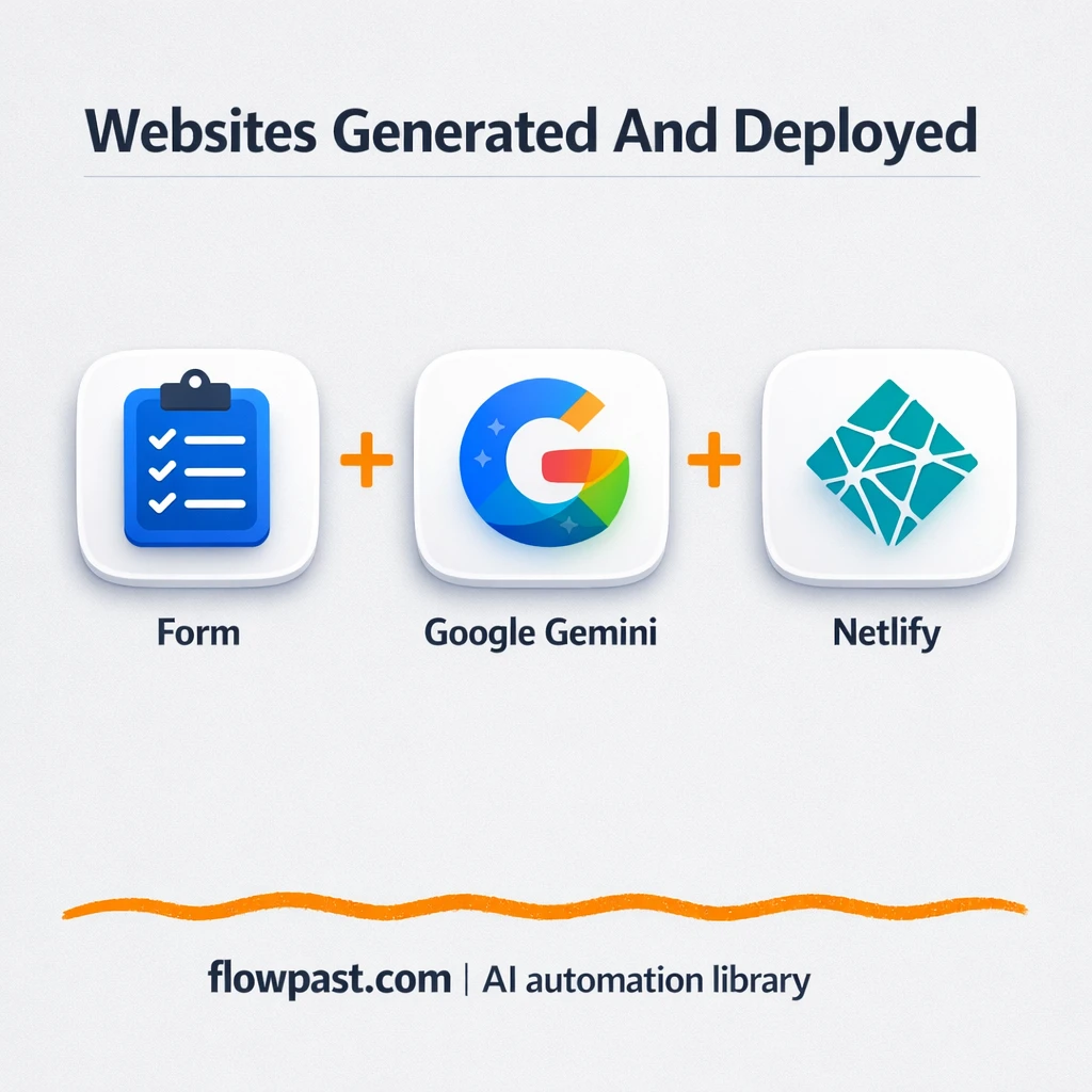 Gemini to Netlify, launch campaign pages fast - n8n workflow automation template