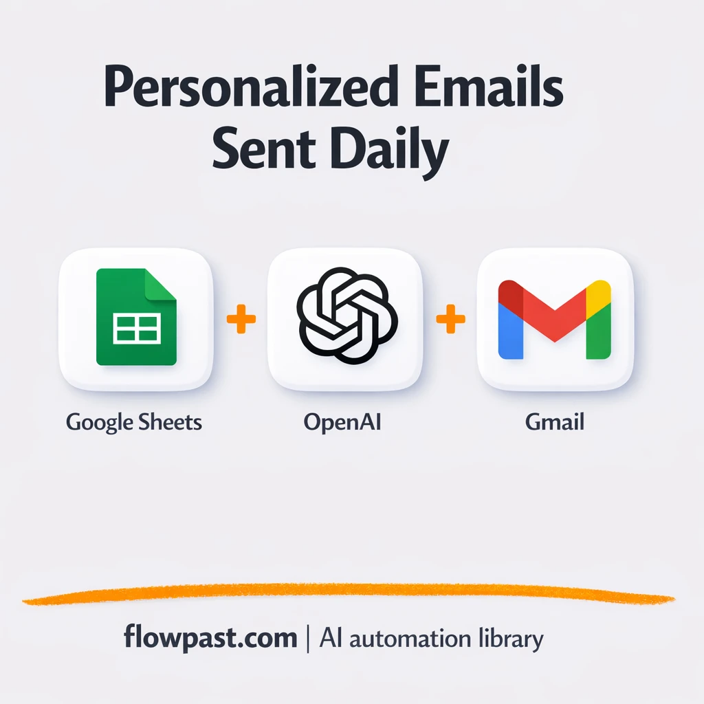 Google Sheets to Gmail, outreach emails sent and logged - n8n workflow automation template