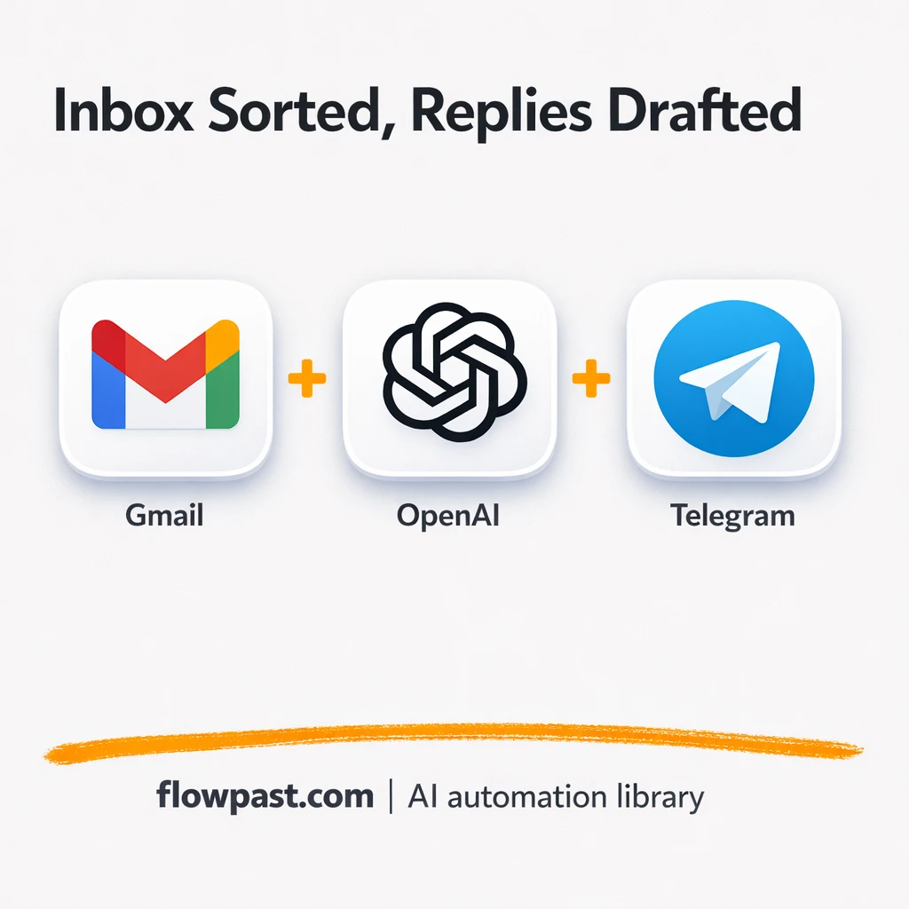Gmail + OpenAI: drafts, labels, and fewer misses - n8n workflow automation template