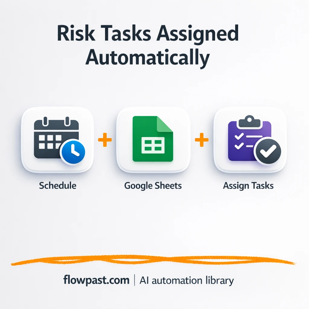 Google Sheets + Gmail: risk tasks assigned and chased - n8n workflow automation template