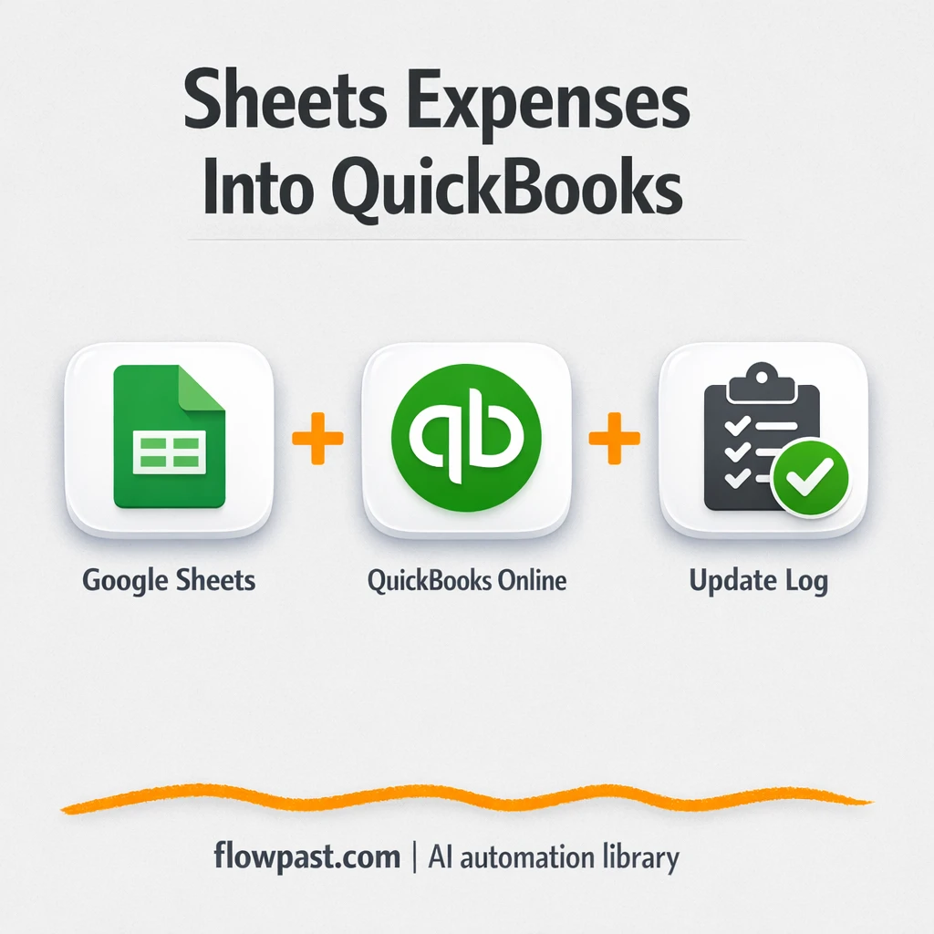 Google Sheets to QuickBooks, expenses posted clean - n8n workflow automation template