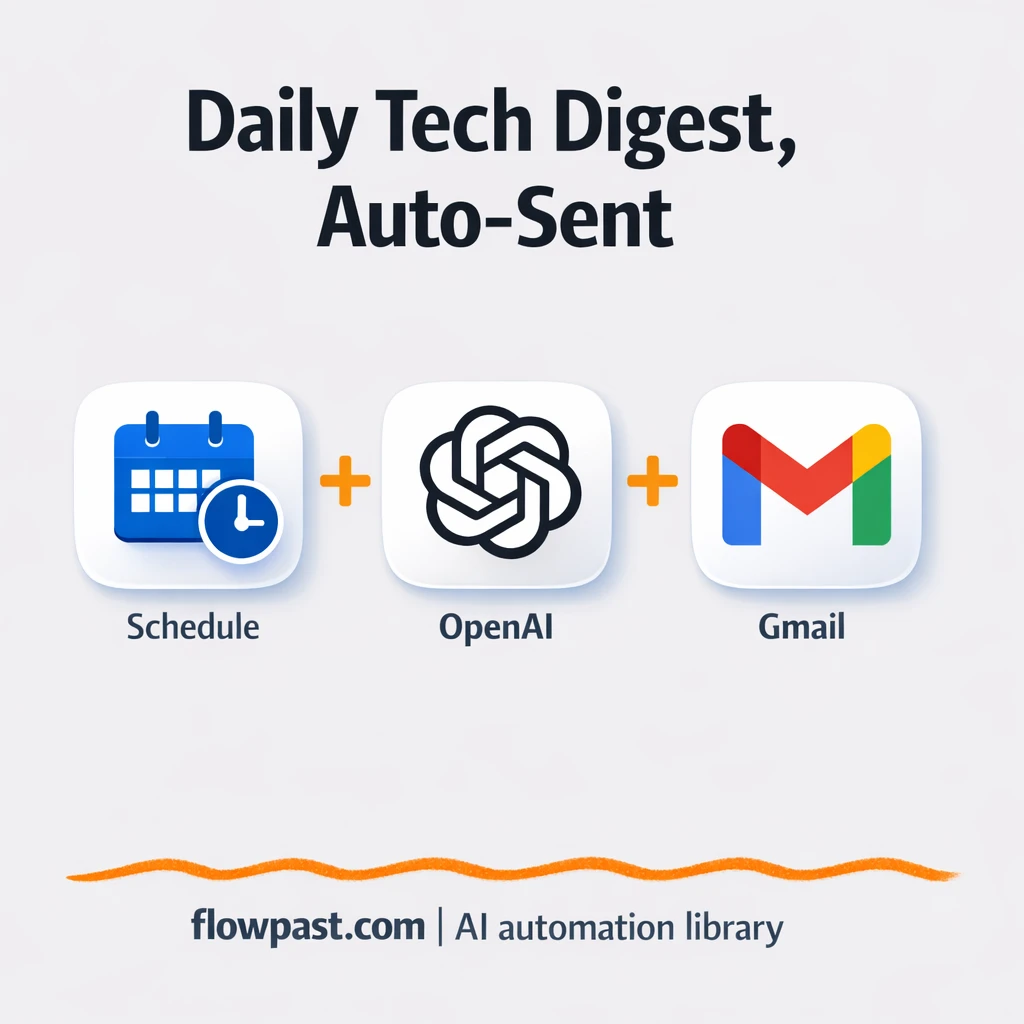 RSS to Gmail, an AI news digest you will read - n8n workflow automation template