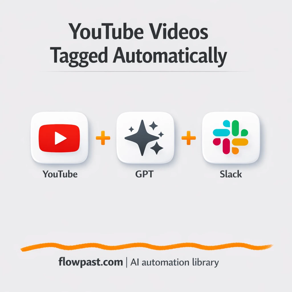 YouTube + Slack: tags applied, team stays updated - n8n workflow automation template