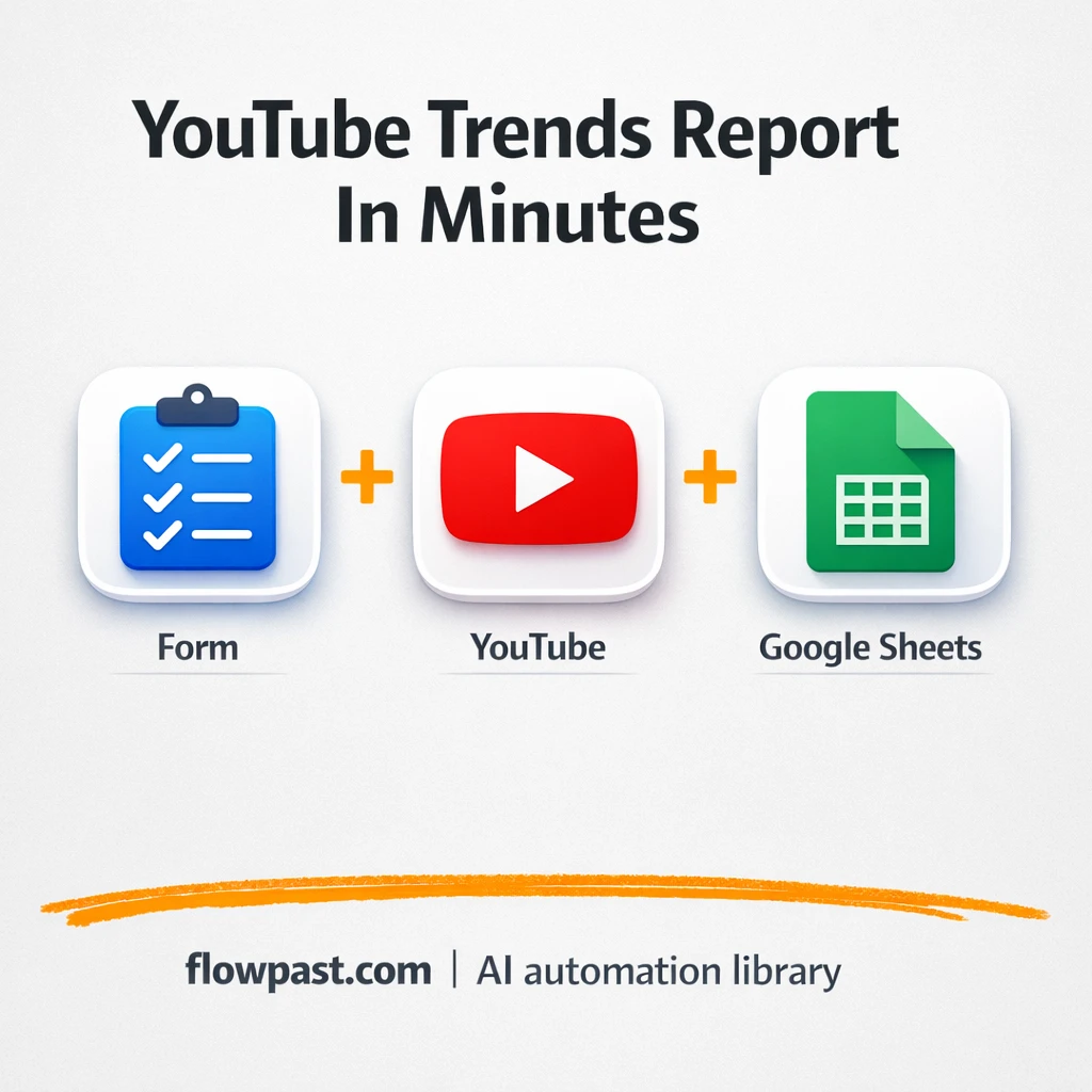 YouTube to Google Sheets, trend reports without tabs - n8n workflow automation template
