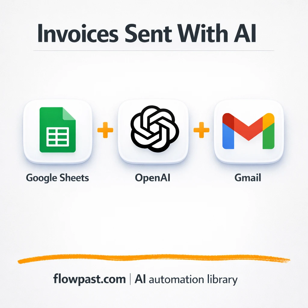 Google Sheets to Gmail invoices, sent and tracked - n8n workflow automation template