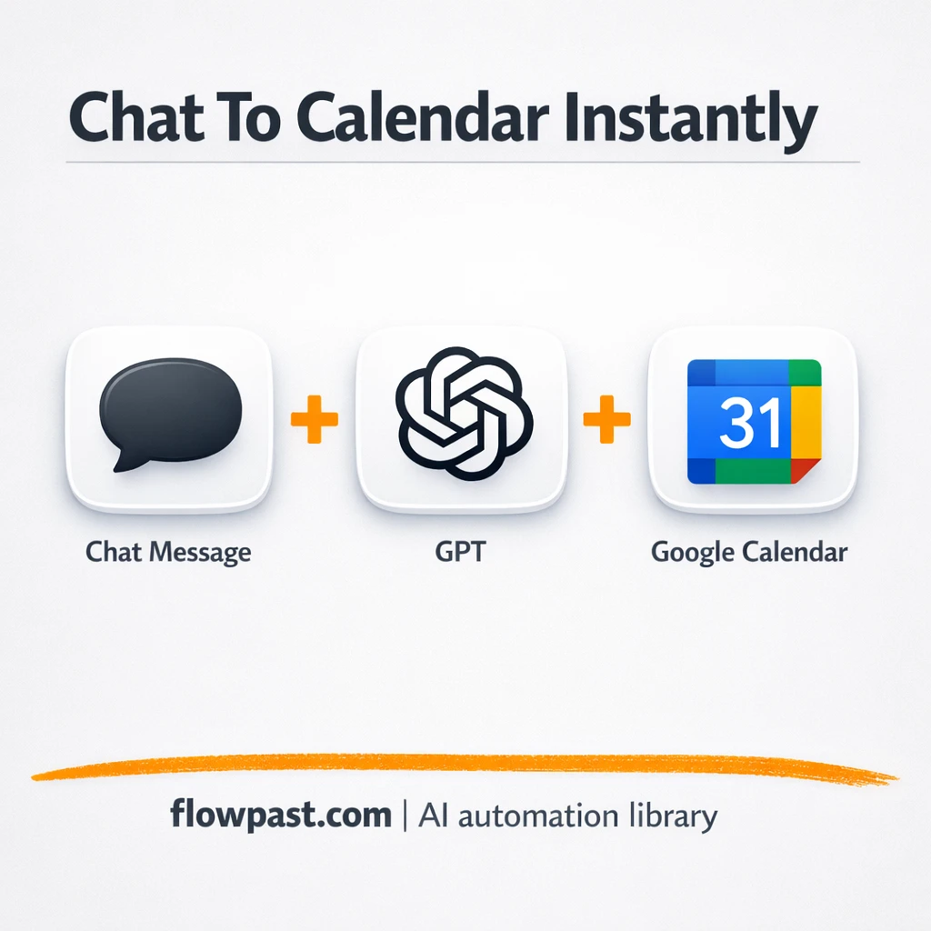 Telegram to Google Calendar, meetings booked by message - n8n workflow automation template