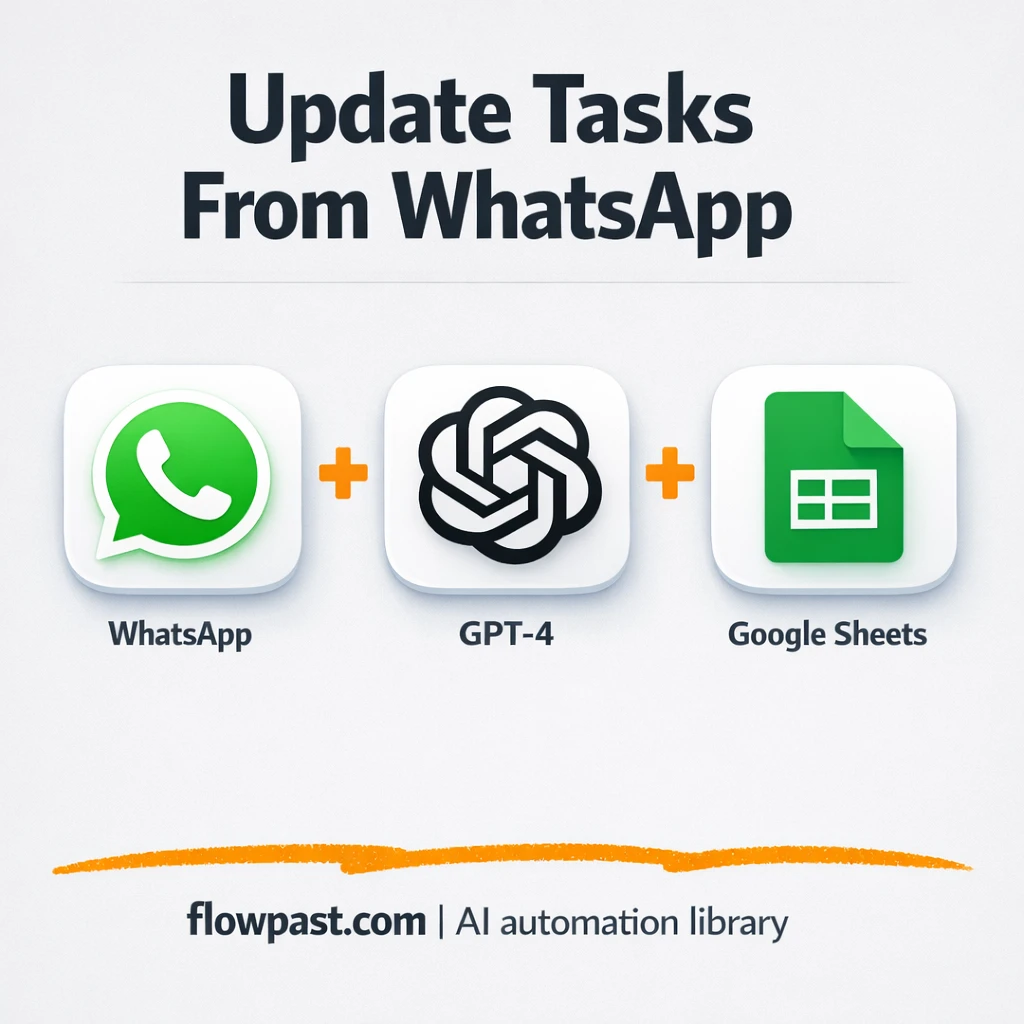 WhatsApp + Google Sheets: task updates by chat - n8n workflow automation template