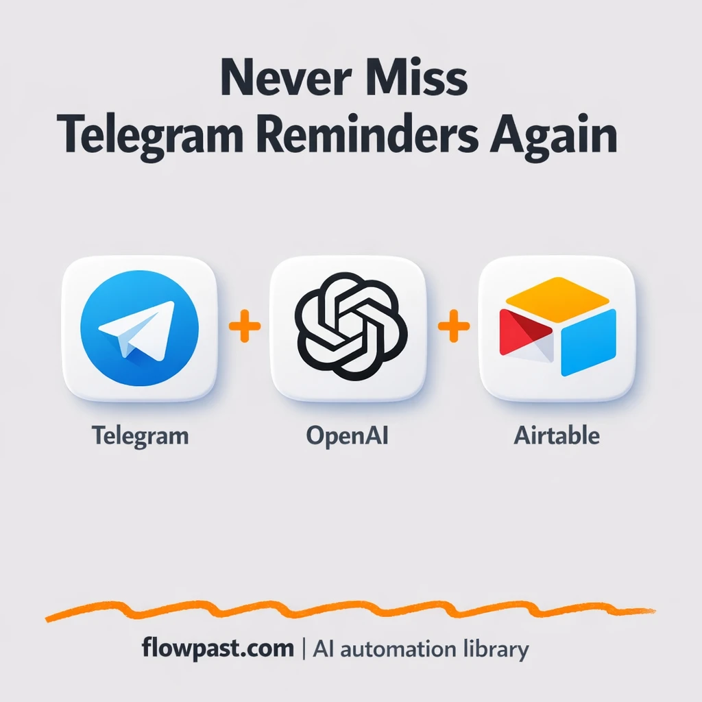 Telegram + Airtable: reminders that never slip - n8n workflow automation template