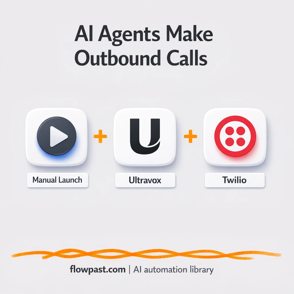 Twilio + Ultravox: AI outbound calls that stay on script - n8n workflow automation template