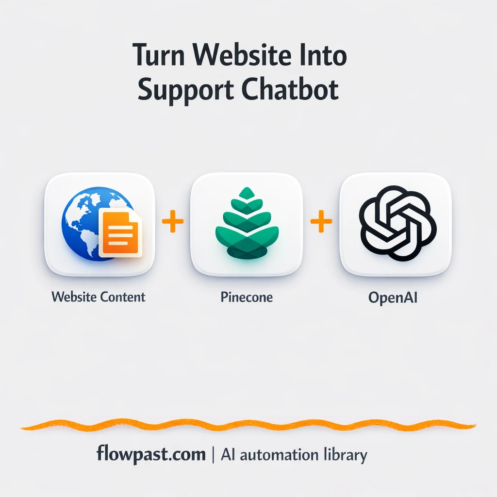 OpenAI + Pinecone, website answers customers for you - n8n workflow automation template