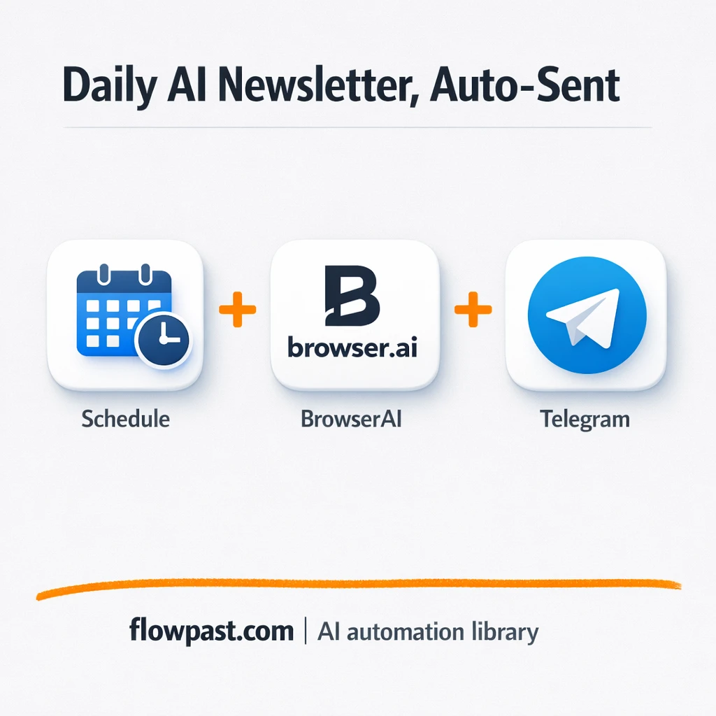 BrowserAI + Telegram: daily news digest delivered - n8n workflow automation template