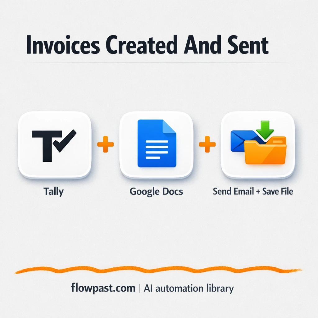 Tally to Google Docs, PDF invoices sent and filed - n8n workflow automation template