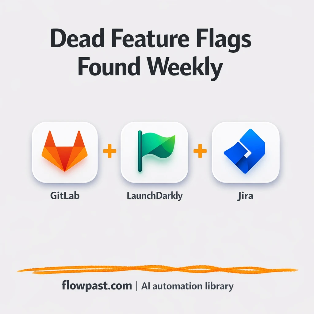 GitLab + LaunchDarkly: dead flags tracked in Jira - n8n workflow automation template