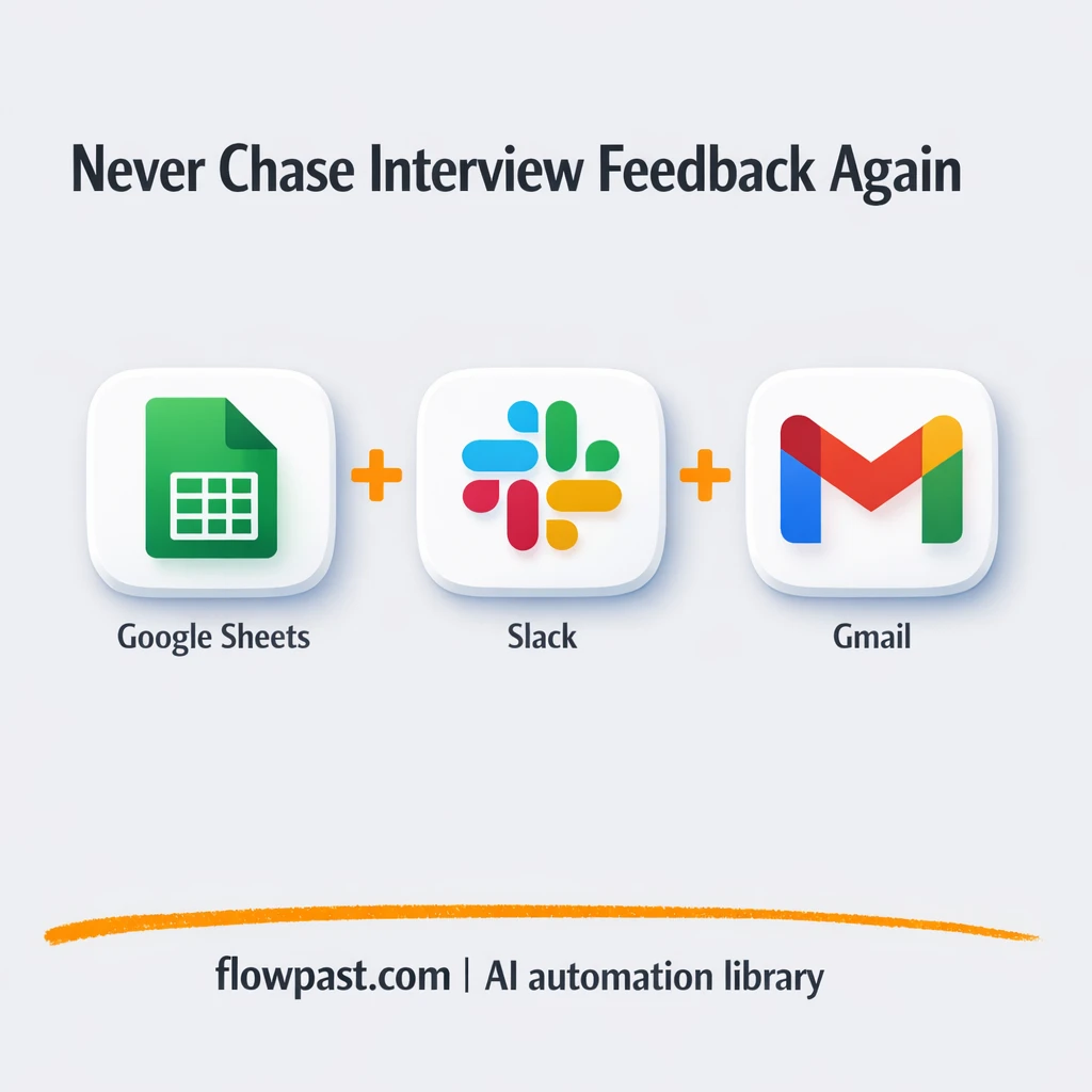 Google Sheets + Slack: interview feedback reminders - n8n workflow automation template