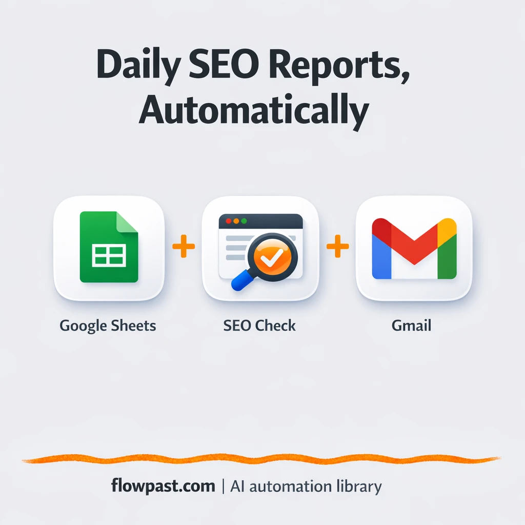 Google Sheets + Gmail: SEO issues caught early - n8n workflow automation template