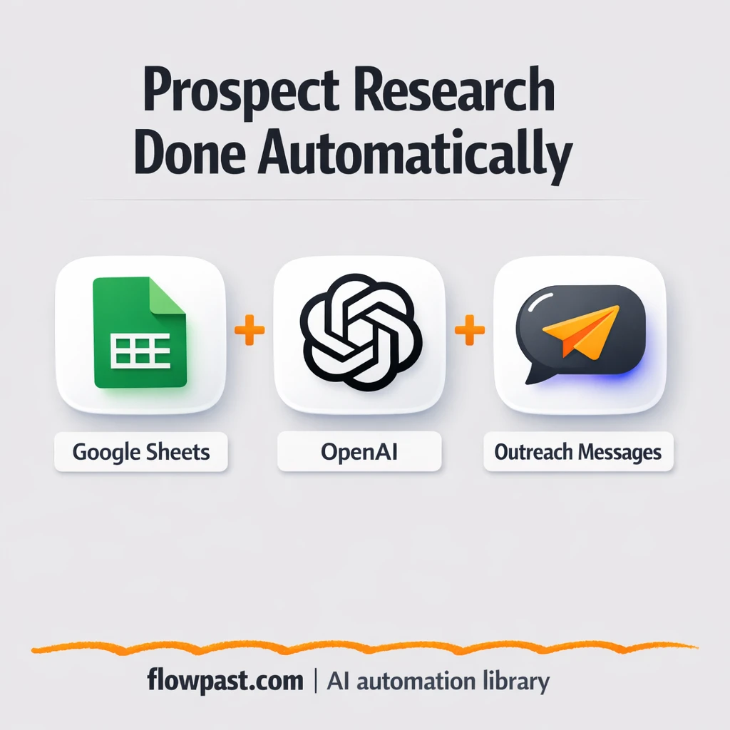 Google Sheets + OpenAI: sales call prep done for you - n8n workflow automation template