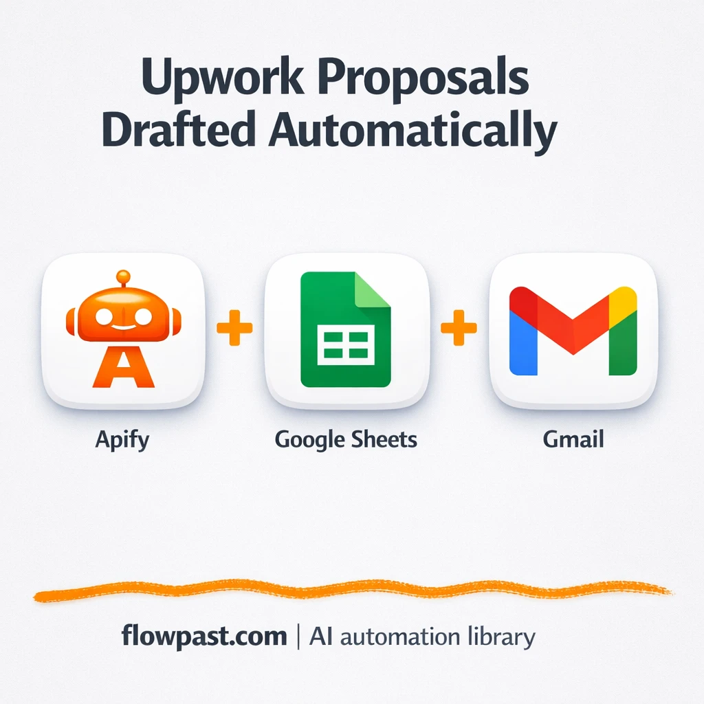 Apify to Google Sheets, Upwork leads ready to pitch - n8n workflow automation template